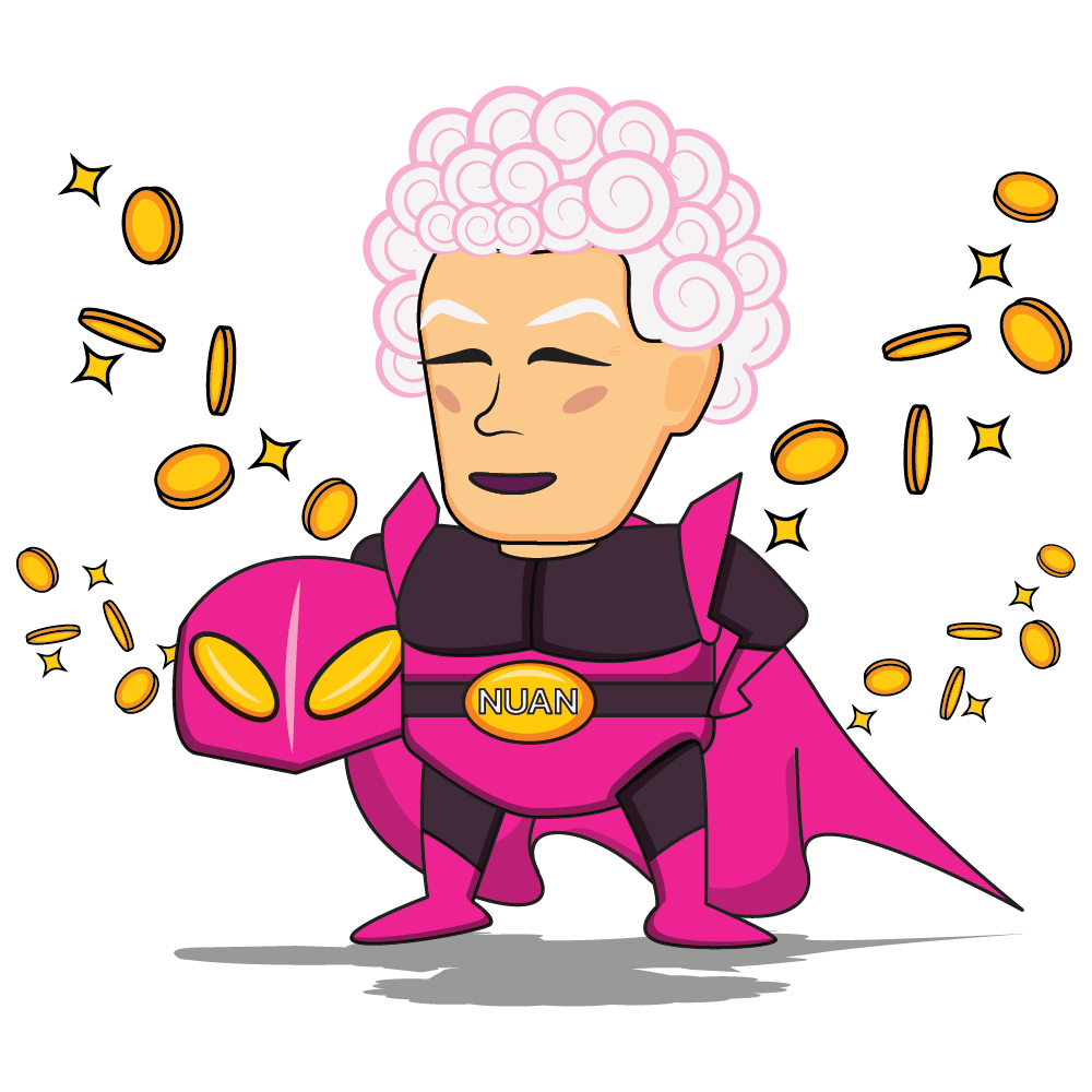 ป้านวล Superhero Mascot